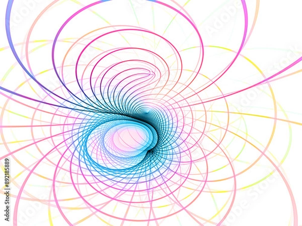 Obraz Abstract Line Pattern on White