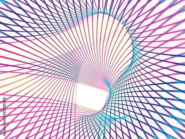 Obraz Abstract Line Pattern on White