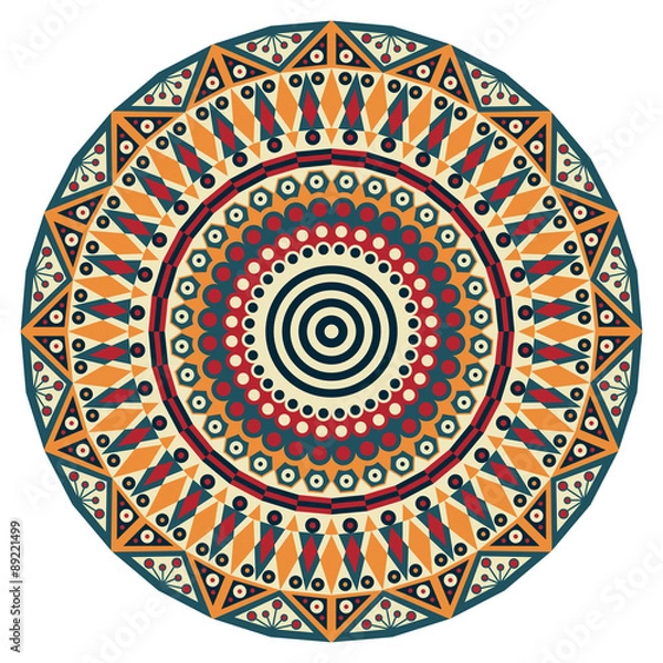 Fototapeta Round ethnic pattern