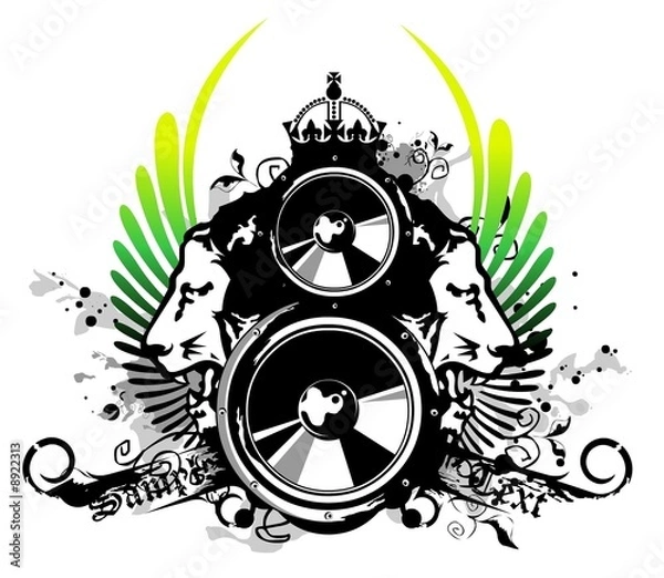 Obraz Rasta music logo