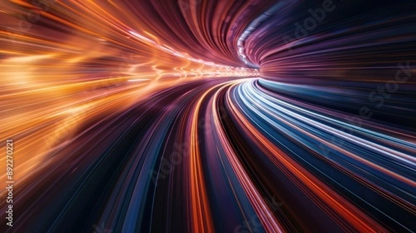 Fototapeta A stunning 3D render of an abstract multicolor spectrum