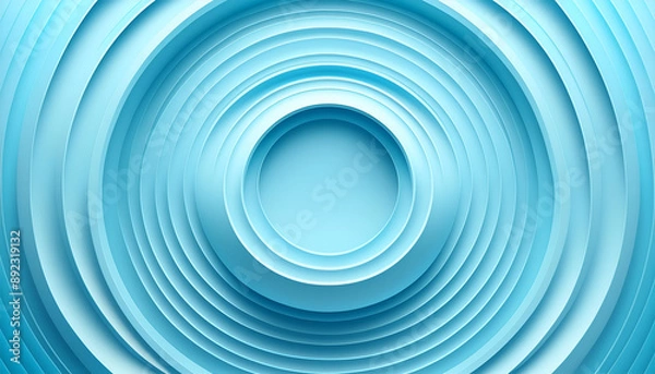 Fototapeta Abstract Blue Concentric Circles Background