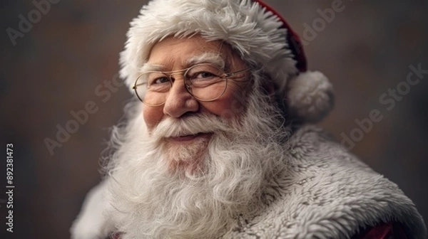 Obraz Santa Claus smiles warmly, looking directly at the viewer