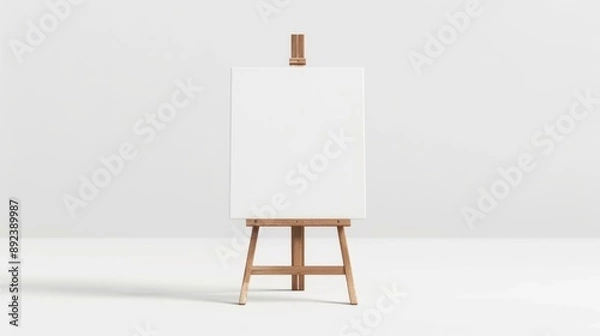 Obraz A painter's easel with a fresh, untouched canvas ready for creation