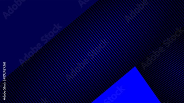 Obraz Dark blue grid lines rectangle diagonal shapes blue theme background