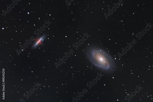 Obraz M81 - Bode´s galaxy and M82 - Cigar galaxy