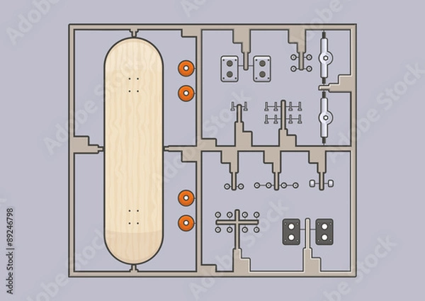 Obraz skateboard toys