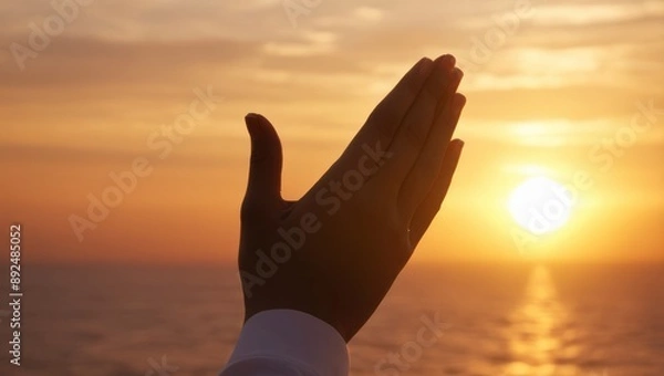 Fototapeta Hands to heaven praise and worship