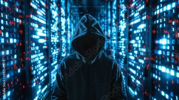 Fototapeta high tech data breach