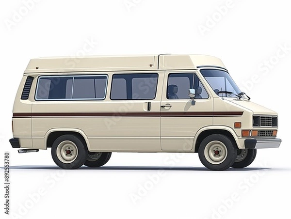Obraz Camper van isolated on a white background.