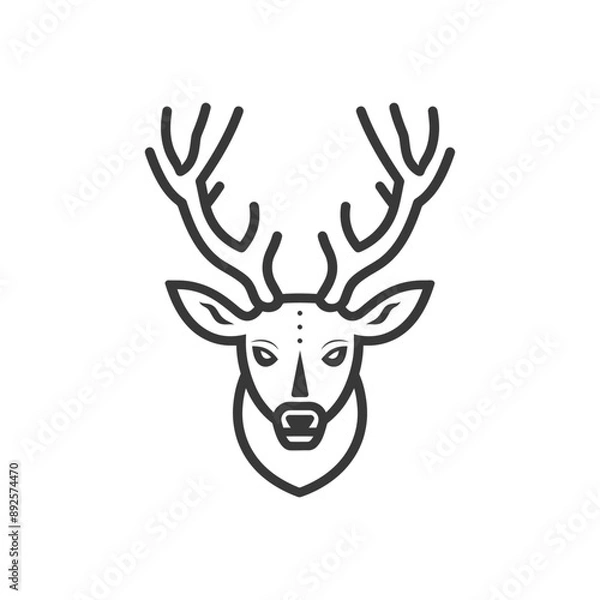 Fototapeta wildlife minimalist line art icon logo symbol 