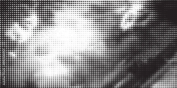 Fototapeta Halftone dots lightning explosion pop art comic background. Vector Illustration