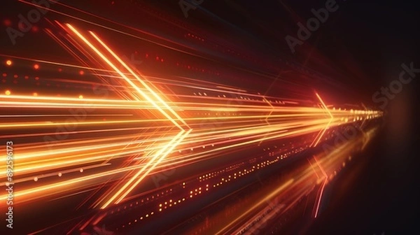 Obraz Light arrow speed communication abstract background