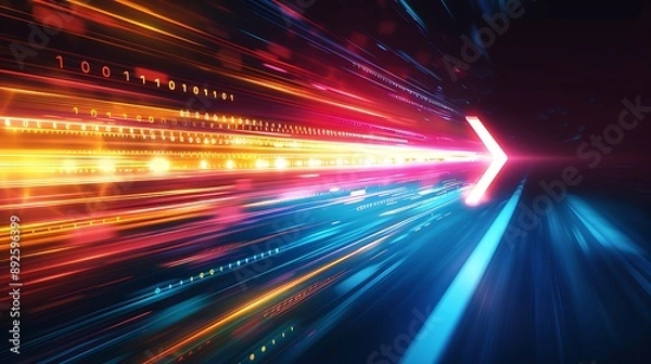 Obraz Light arrow speed communication abstract background business concept