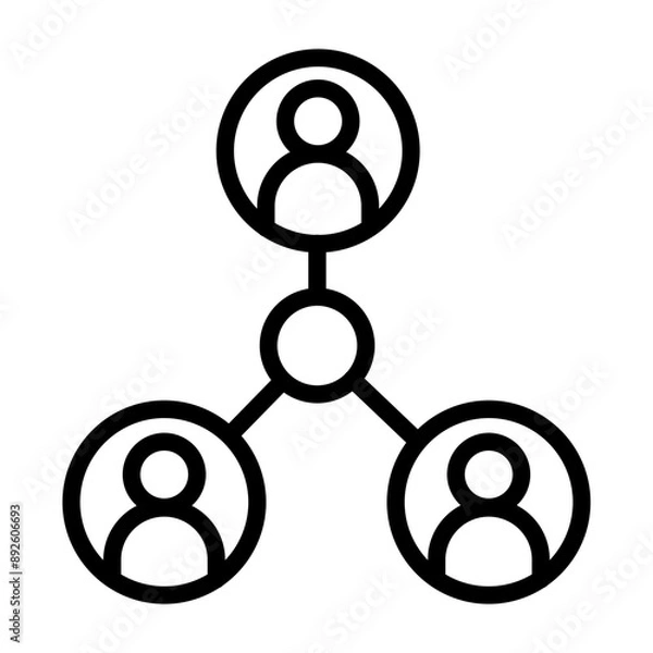 Fototapeta Connection Vector Line Icon Design