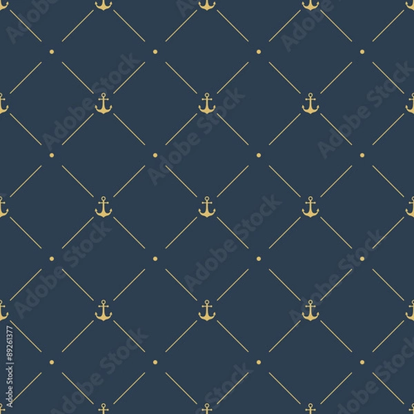 Obraz marine seamless pattern background