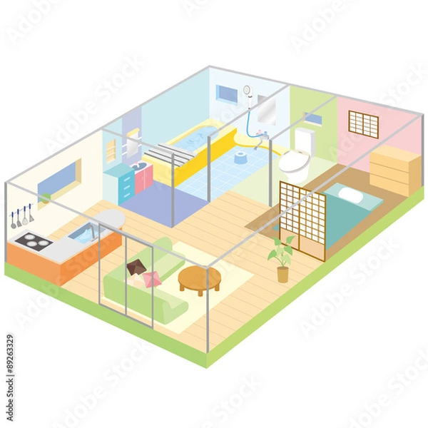 Obraz 家の間取り