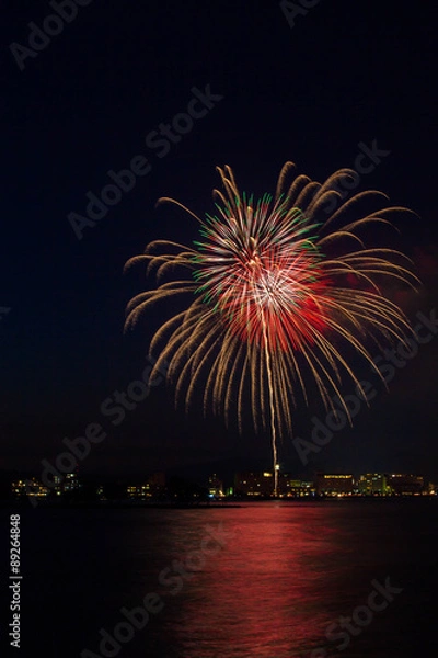 Obraz 花火　松江水郷祭