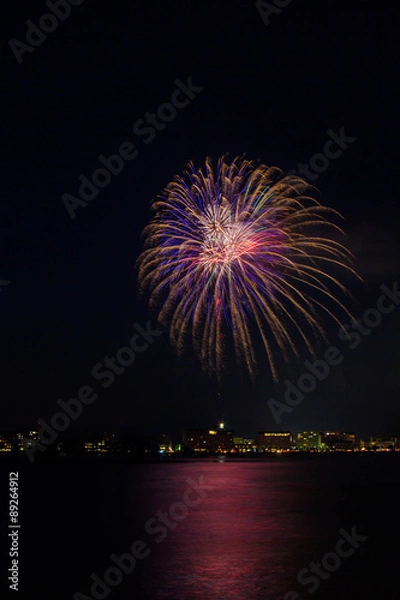 Obraz 花火　松江水郷祭