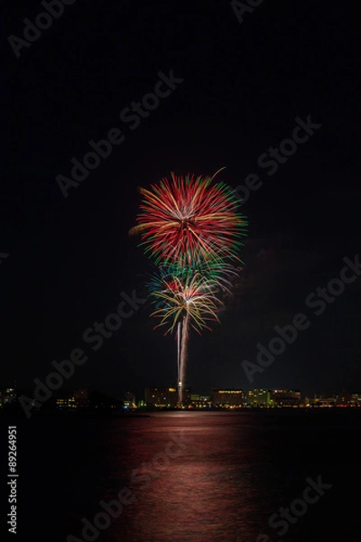 Fototapeta 花火　松江水郷祭