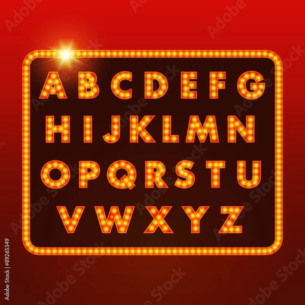 Obraz Glowing letters