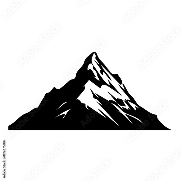 Obraz mountain vector, logo, vector illustration, abstract, art, 3d rendering, silhouette