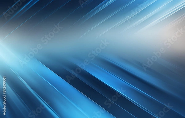 Fototapeta Blue Light Background, Abstract blue background with smooth shining lines
