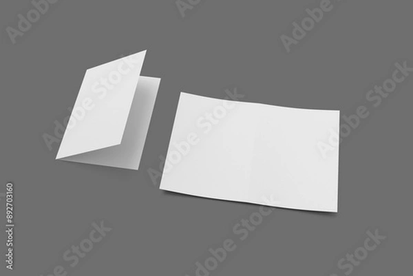 Obraz Blank A4 Brochure Folded In Half