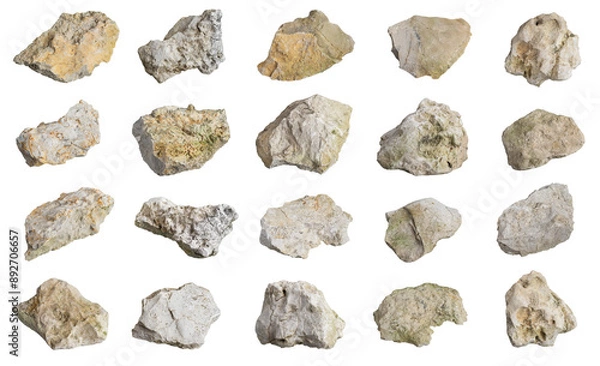 Obraz limestone on white isolated background