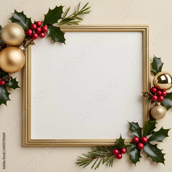 Obraz A Christmas golden frame