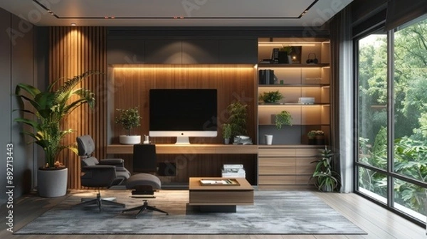 Obraz Modern Home Office Interior Design