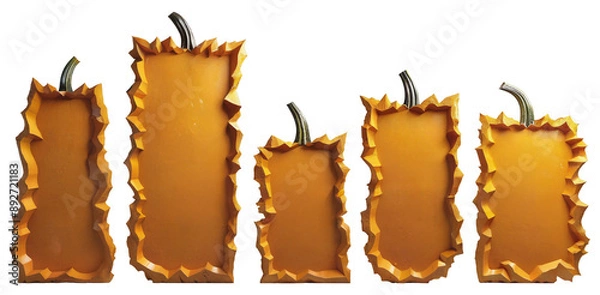 Obraz Large slabs with a pumpkin texture for the inscription.