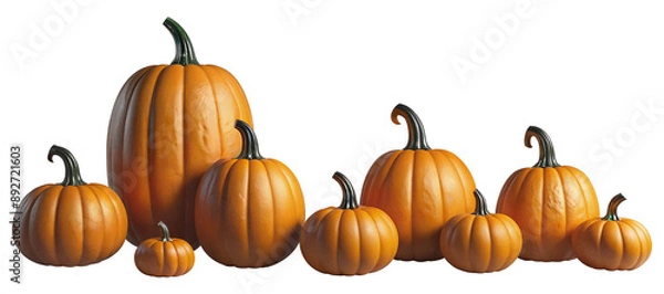 Obraz Large and small pumpkins.