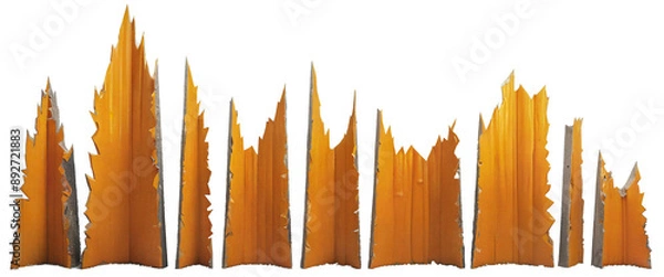 Obraz Slabs with sharp edges with a pumpkin texture.