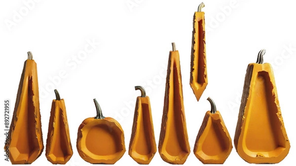 Obraz Oblong shaped pumpkins of different shapes.