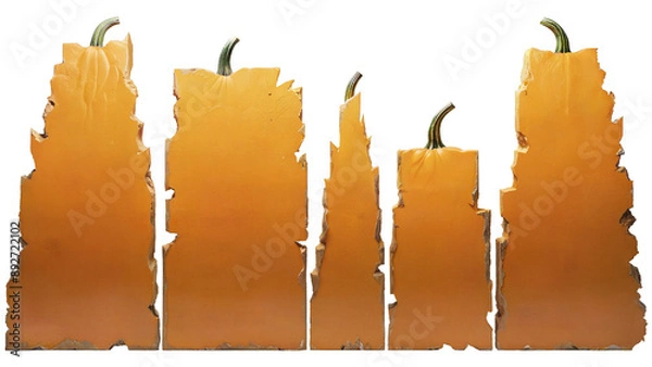 Obraz Pumpkin textured slabs with jagged edges.