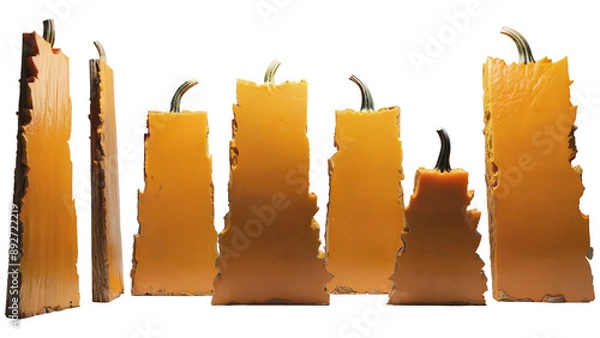 Obraz Triangular slabs of large shapes with a pumpkin texture.