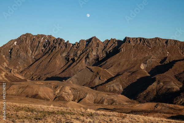 Obraz Icelandic mountainrange in midnightlight