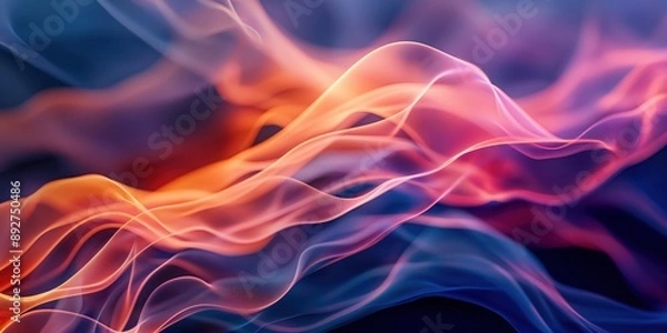 Fototapeta Abstract Pink and Red Smoke Background created by ai