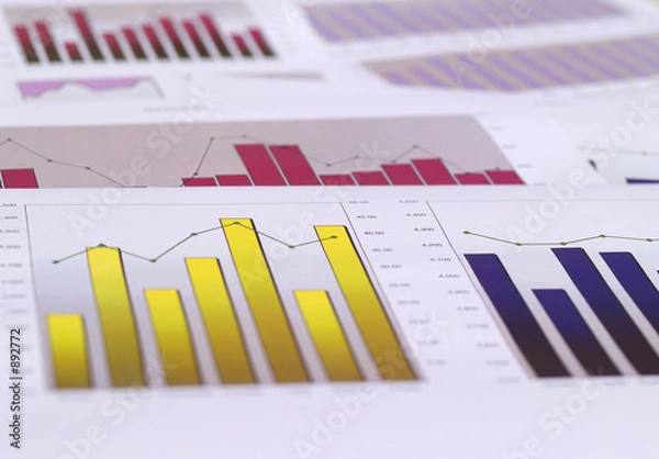 Obraz financial charts