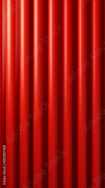 Fototapeta Red Lines Bars on Red Background, Abstract Geometric Image, Texture, Pattern Background, Wallpaper, Cover and Screen of Smartphone, Cell Phone, Computer, Laptop, Format 9:16 and 16:9
