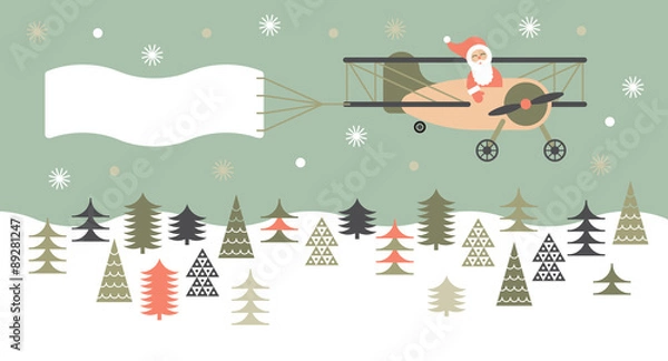 Obraz Composition with Christmas landscape.