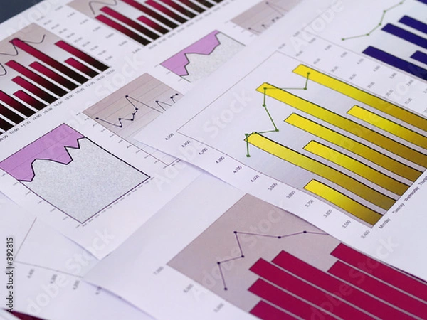 Obraz financial charts