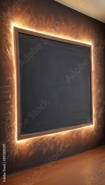 Fototapeta Blank blackboard chalkboard texture blackboard background