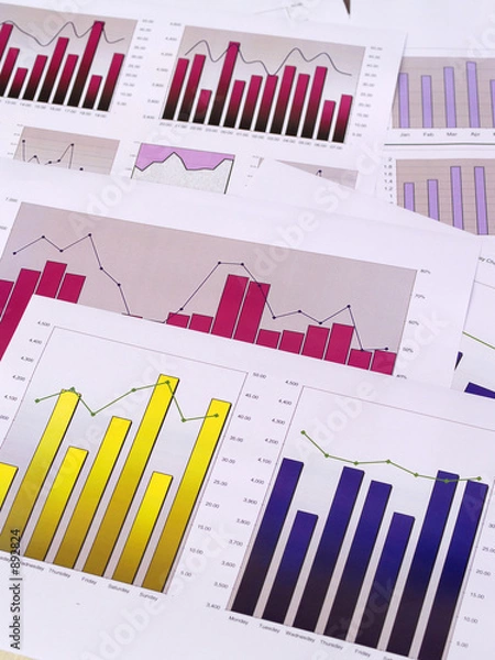 Obraz financial charts
