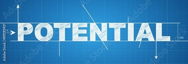 Fototapeta Blueprint | Potential