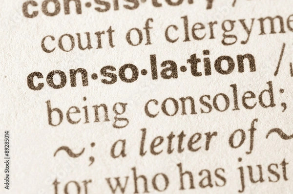 Obraz Dictionary definition of word consolation