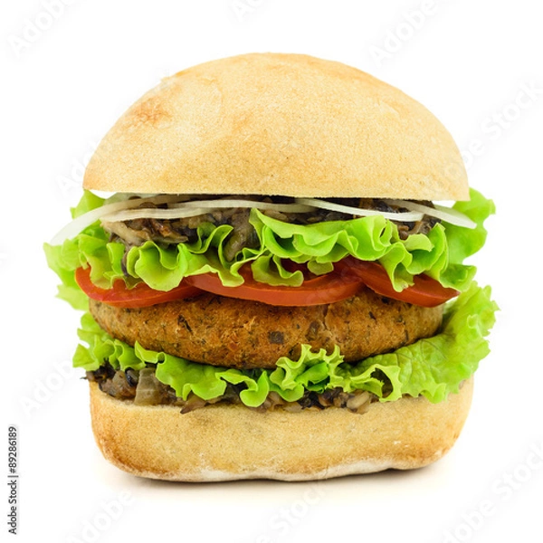 Obraz burger isolated on white