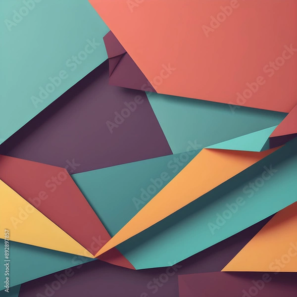 Obraz abstract geometric background design triangle vector 