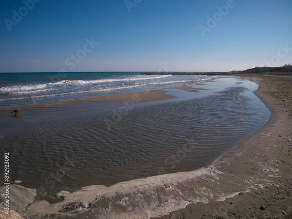 Fototapeta Beautiful shot of the Mediterranean sea in Frontignan in the south of France